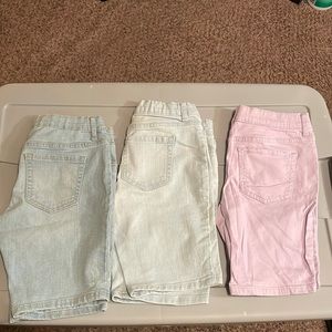 3 Pairs Girls Shorts Sz 6P (plus)